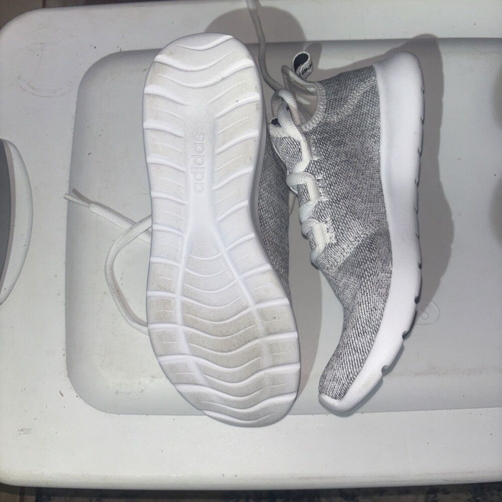 Adidas Women's Cloudfoam Pure 2.0 Shoes Size 6.5 Silver White Preowned Excellent - Picture 11 of 14